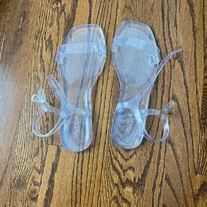 Clear Jelly Sandals NWOT